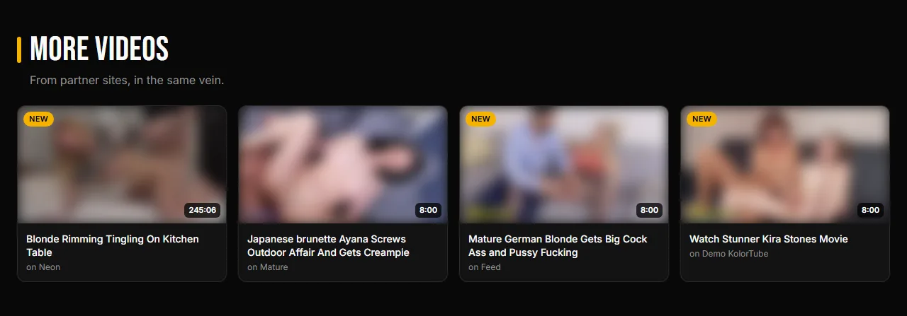 The "More videos" row